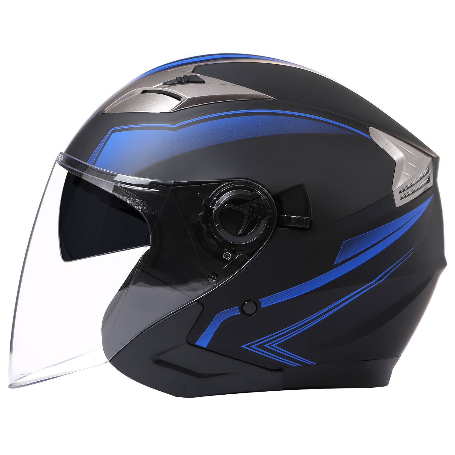 Motosiklet kaskı (dəbilqə), Motuoche Half Helmet - blue-m57-58