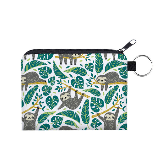  Cross-border New Design Zero Wallet Digital Print Sloth Coin Pouch Multi-functional Key Card Holder Coin Bag