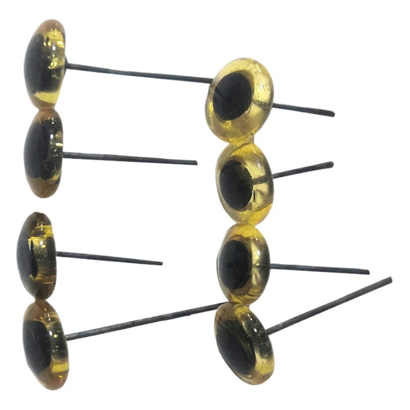 Tipo de enchufe de aguja marrón ojos de vidrio ojos de animales color ojos de cerámica niños hechos a mano fieltro de lana talla de alimentos