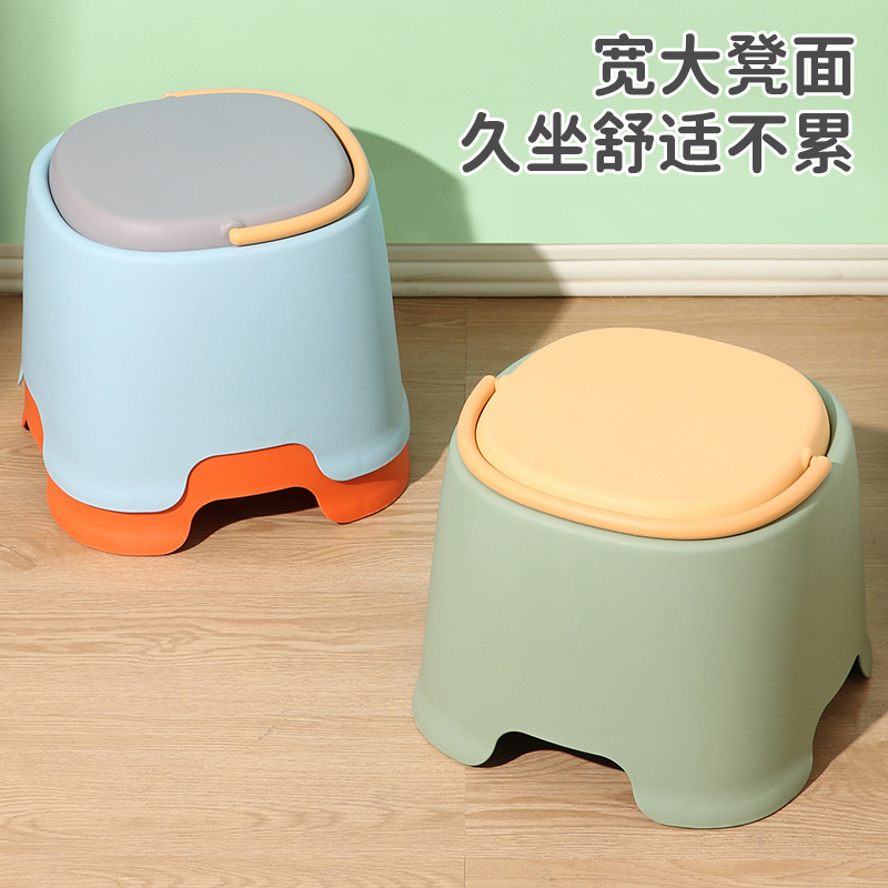 家用塑料小凳子带提手幼儿园专用小矮凳儿童客厅门口踮脚凳浴室凳|undefined