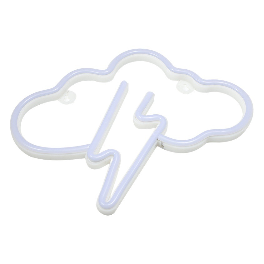 Transfronterizo nueva luz de neón LED tormenta nube rayo modelado luz de la noche luz creativa dormitorio luz decorativa fábrica