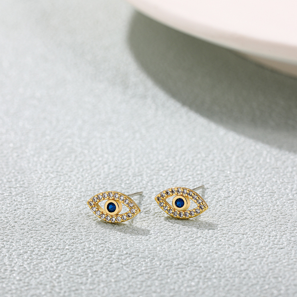 2021 Fashion New Style Ethnic Style Eyes Zircon Earrings Factory Direct Wholesale Foreign Trade Jewelry display picture 5