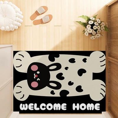 Foot Mat No-Wash Wipeable Pvc — Avtomobil döşəmə paspasları - spotted-animal-style-b-4060cm