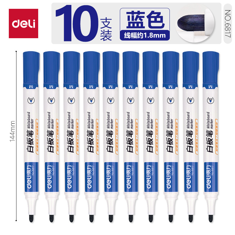 Delit Oil-based Whiteboard lápiz de secado rápido impermeable de gran capacidad sin decoloración lápiz de marca de cabeza gruesa lápiz de cabeza grande tinta de aceite