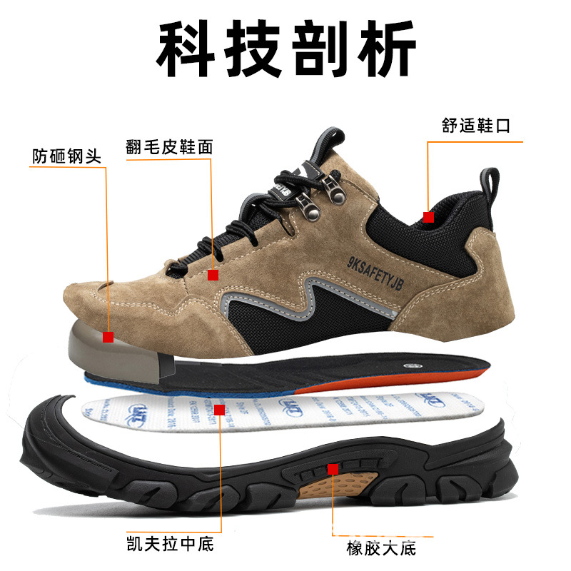 Zapatos de Seguridad para Hombre – Anti-Aplastamiento, Anti-Punción, Transpirables y Duraderos