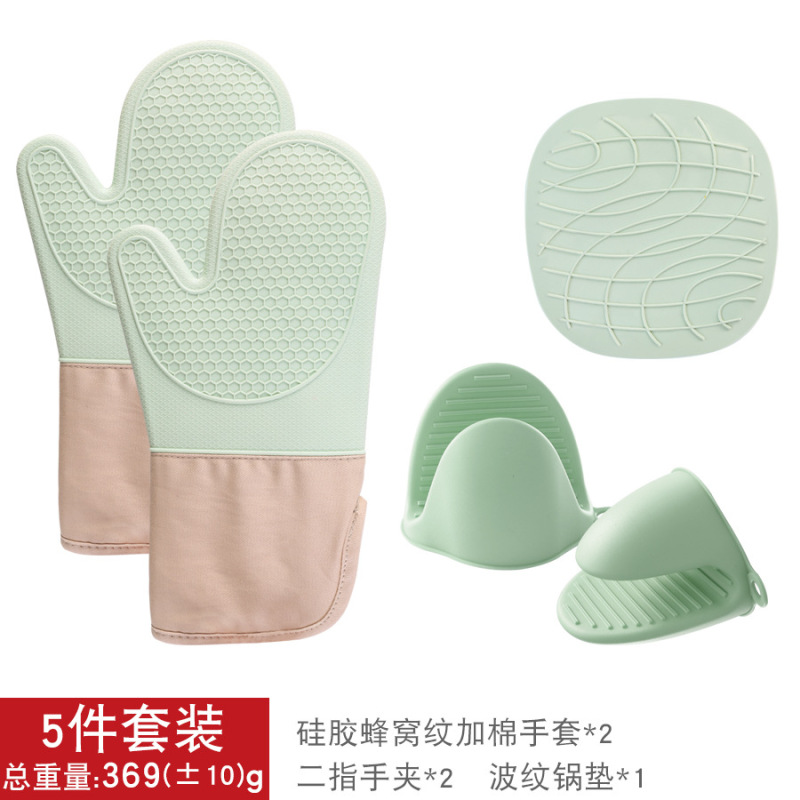現物家庭用厨房焙煎セット高温オーブン焙煎ツールとロングタイプのシリカゲル断熱セット卸売り|undefined