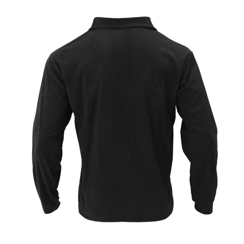2024 men's casual corduroy button up shirt with multiple pockets, solid color slim fit cardigan jacket, spring/summer_vogarts.com