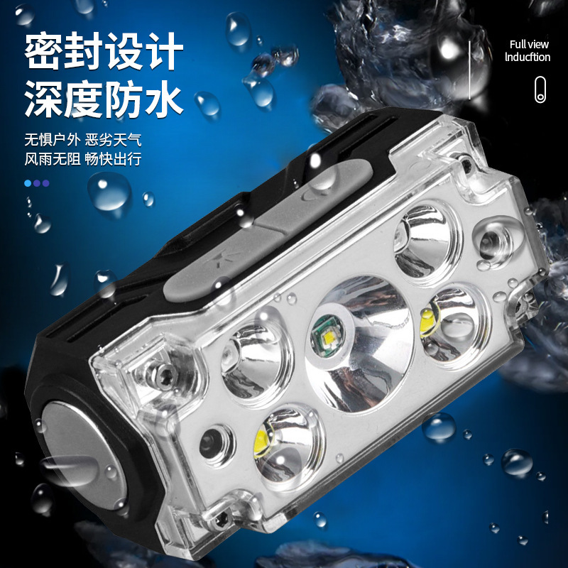 Luz transfronteriza multifuncional al aire libre luz de pesca luz de cabeza de luz de litio de larga duración luz de luz de cabeza