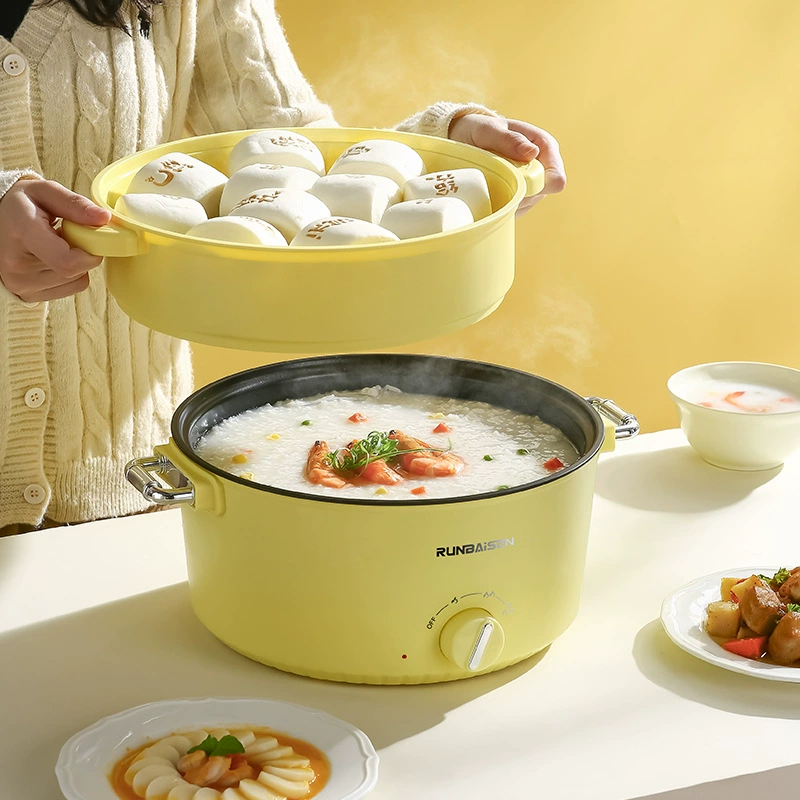 Электрический варочный многофункциональный pot для дома общежития all-in-one электрическая кастрюля приготовление пищи жаркое без прилипания керамический подарок оптом