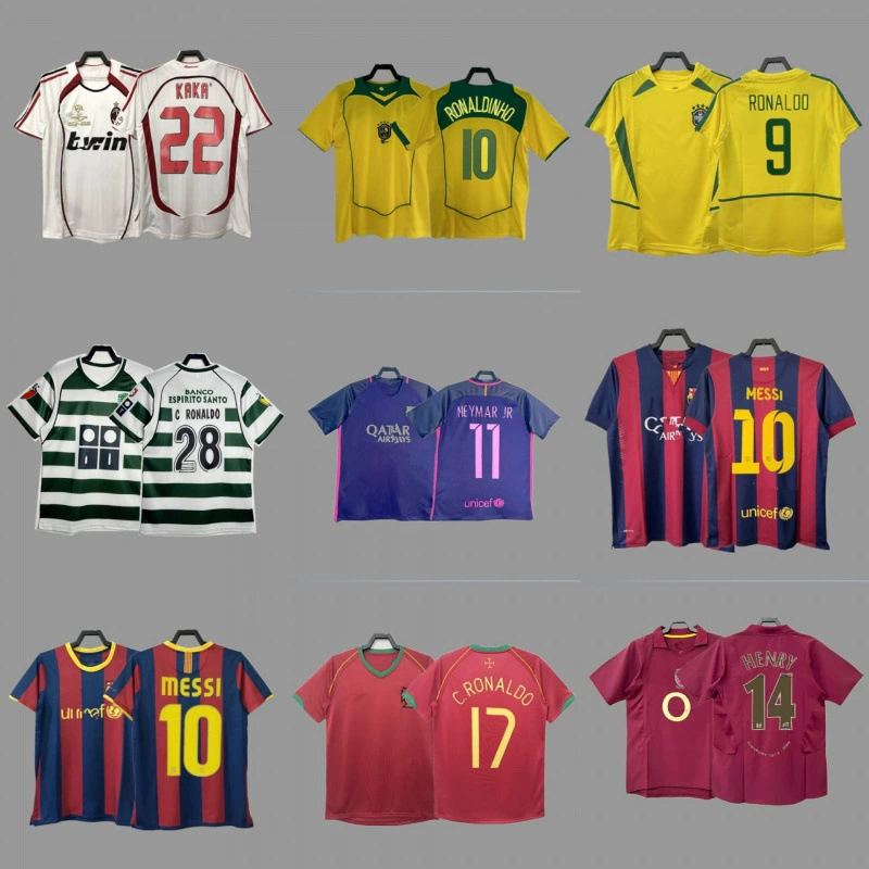 Ретро футбольные формы Boca Carlos Need Ronaldo Bajo Beckham Zidane Maldini AC Ronaldo майка