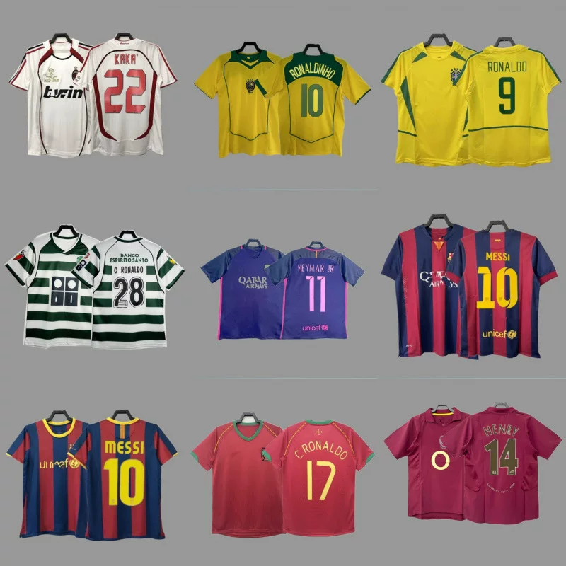 Ретро футбольные формы Boca Carlos Need Ronaldo Bajo Beckham Zidane Maldini AC Ronaldo майка