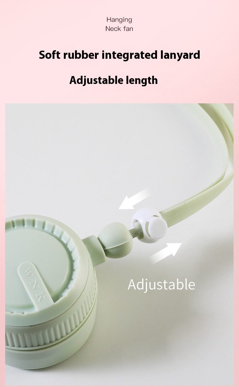 Portable Neck Fan Bladeless Usb Rechargeable Silent Cooling Fan_voghion.com