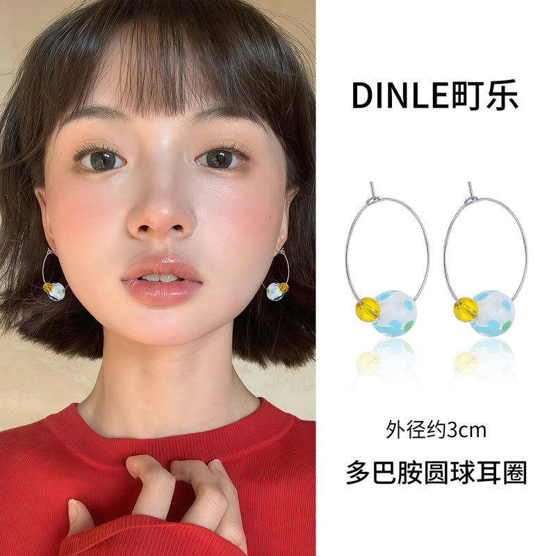 银针几何素圈大耳圈小众个性冷淡风时尚耳环百搭高级感气质耳饰女|undefined