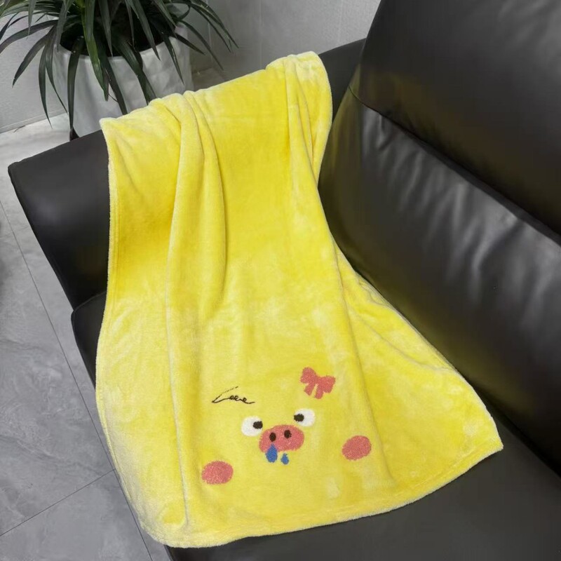 发财猪可穿浴裙干发帽吸水加厚珊瑚绒浴巾毛巾浴衣成人卡通猪公主|undefined