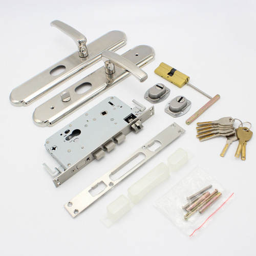 Lelang wholesale stainless steel anti-theft door panel lock 3.0 thickened entry door mechanical door lock door panel lock