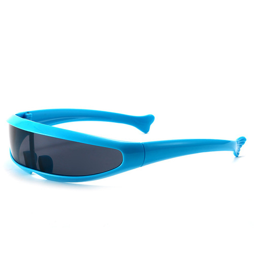 批发X战警个性太阳眼镜激光眼镜太空机器人连体水银镜片骑行墨镜