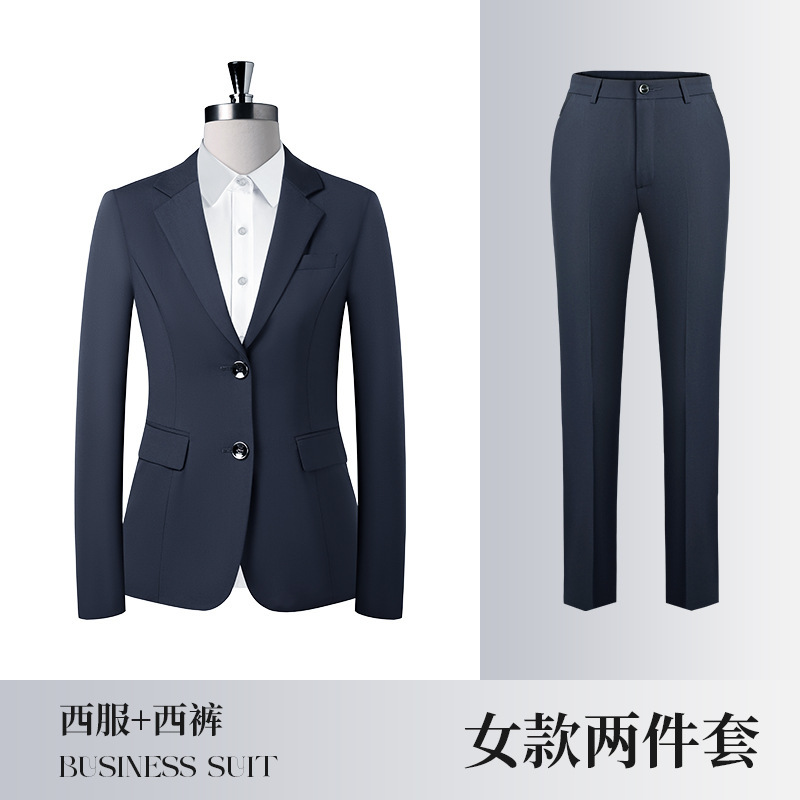 168 남색 여성 정장 + 168B 여성 바지