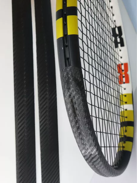 New Black Textured Racket Head Protector Tennis Racket Frame Edge Protector Beach Racket Tpu Head Wrap
