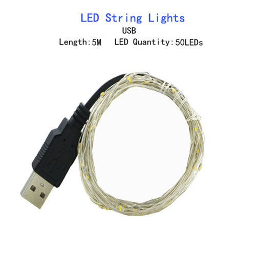 Cross-border LED string USB copper wire LED string waterproof LED string 5V LED string star LED string celebrity decoration light Christmas light string