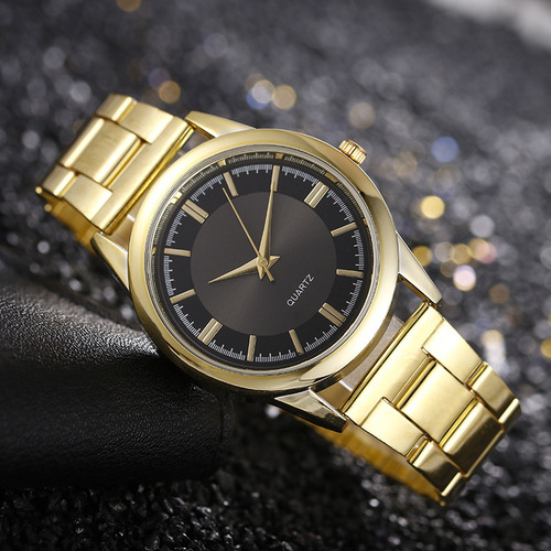Foreign Trade Wish Manufacturer Wholesale Watch Steel Band Men's Watch Hip-Hop Men's Quartz Watch Business Watches