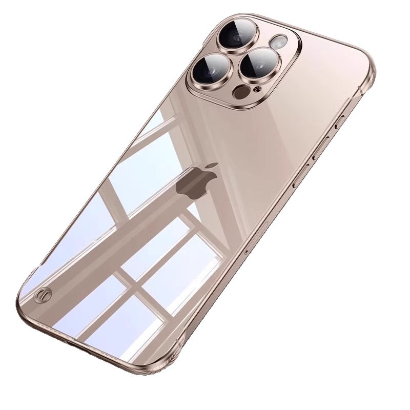 适用iPhone16promax手机壳无边框超薄透明苹果16保护套镜头全包套|undefined