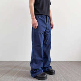 KZD男装|cleanfit版型通勤直筒阔腿牛仔裤蓝色vintage法工裤