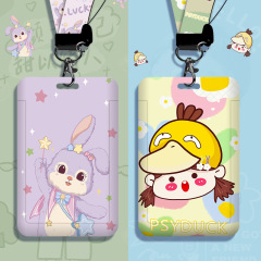 Cartoon student campus card holder, halter neck ID holder, meal card, subway bus access card, factory brand protective holder, wholesale