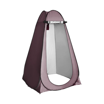 Avtomobil dam çadırları – toilet, quick-open and portable - 54mm-thickened-bracket-export-quality-dark-brown-polyester-silver-coated-fabric-14m-window