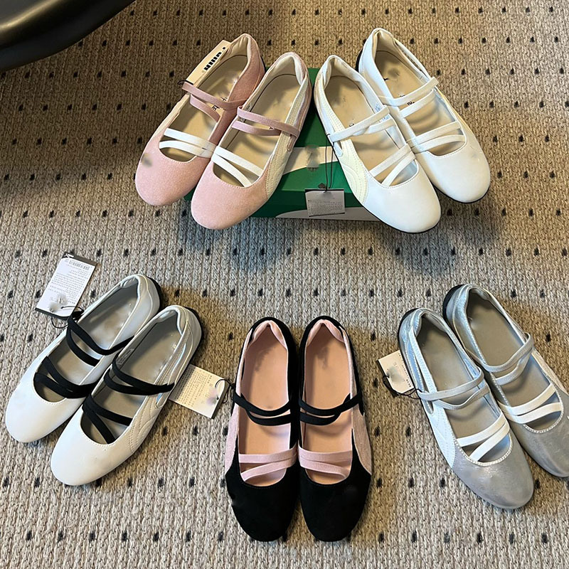 [Same Series as Park Chae-Young] Ballet Mary Jane Sneakers with Thin Soles for Women, Fashionable Slip-Ons, Versatile Flat Shoes