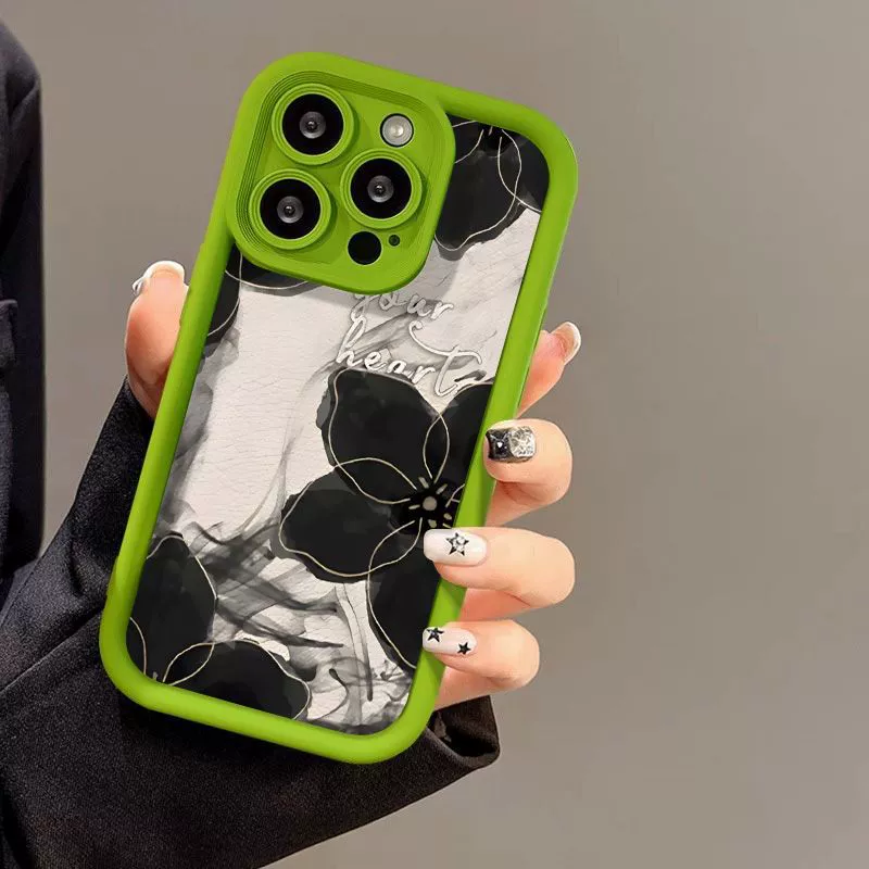 Apple, совместимый чехол для телефона, матовый iPhone 16, цветочный дизайн, iphone, 17promax, 15