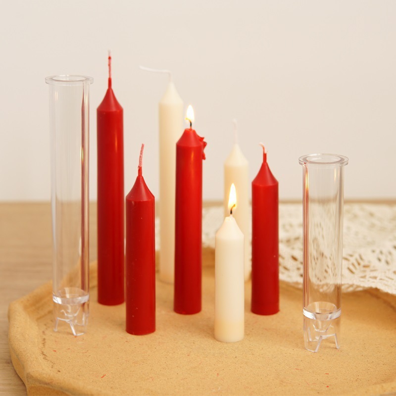 2 varilla de cera molde de plástico vela de diámetro delgado acrílico de una pieza molde de varilla fina pc cera 2cm