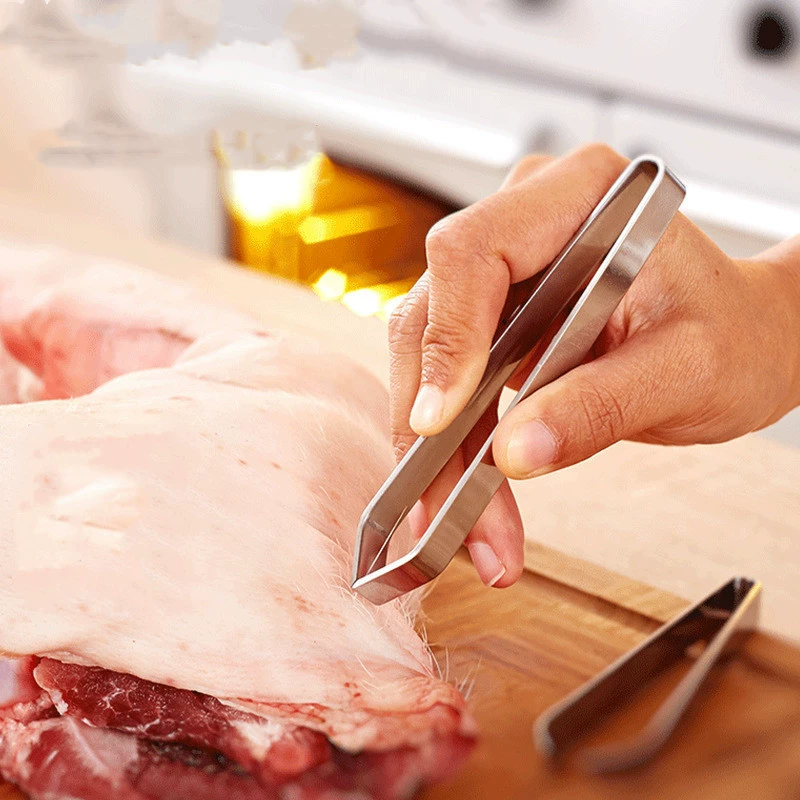 Средство для удаления волос немецкая нержавеющая сталь свинья заколка для волос кухня куриное перо потянув рыба кость клип пинцет потянув утиное перо свинья волос