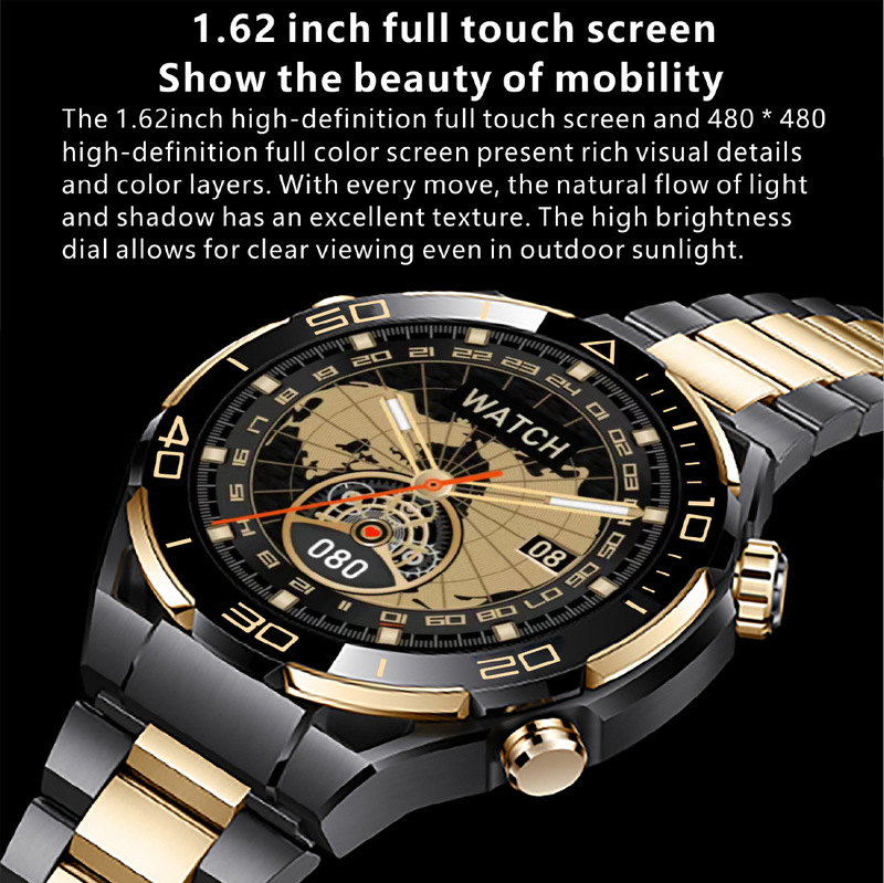 Cross-Border Touch Screen S30Max Round Smart Watch Sports Multi-Function Heart Rate Detection Bluetooth Call Watch