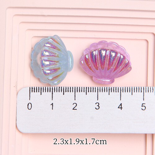 Resin simulation colored three-dimensional pearl shell small accessories DIY pearl gloss accessories shoe buckle bracelet decoration accessories