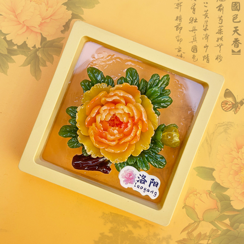 中国風洛陽市文化創造牡丹の花冷蔵庫マグネット磁気ステッカー 3 立体旅行お土産お土産|undefined