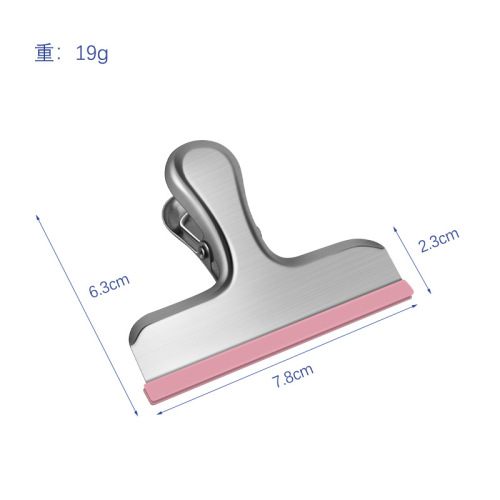 Manufacturer wholesale stainless steel sealing clip silicone strip sealing clip fresh food snack bag sealing clip
