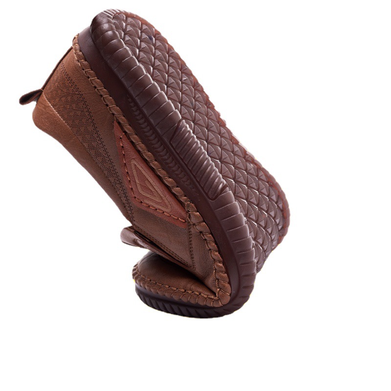 Men's Formal Derby Leather Wingtip Square Toe Outdoor Footgear Shoes_voghion.com