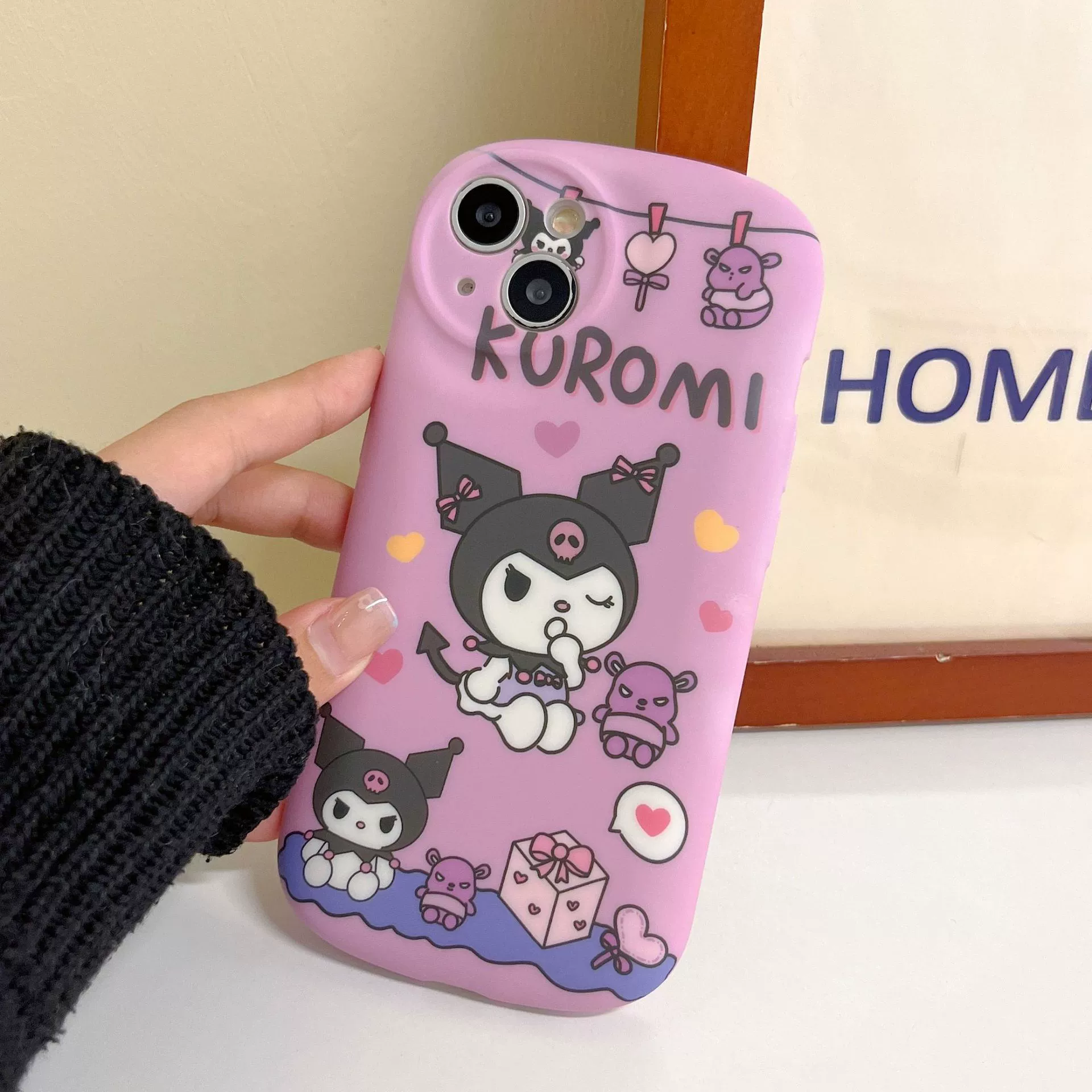 Apple, совместимый iPhone 14, iPhone14 Pro, японский фиолетовый мультфильм милый чехол для телефона, iphone, 12, интернет-знаменитость