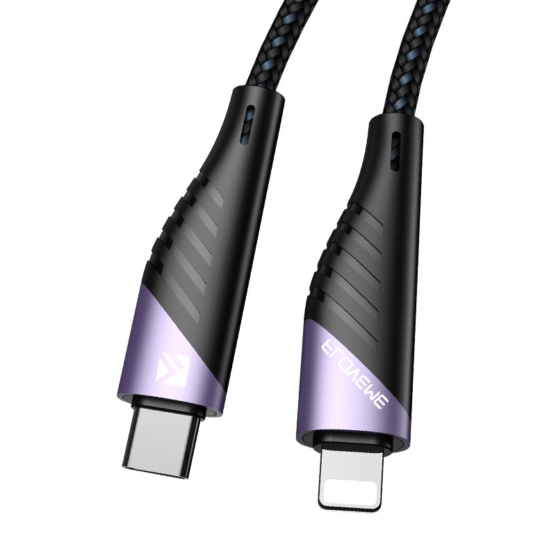 PD20w fast suitable for Apple phone cable, lightweight woven 9V2.3A flash charging data cable_voghion.com