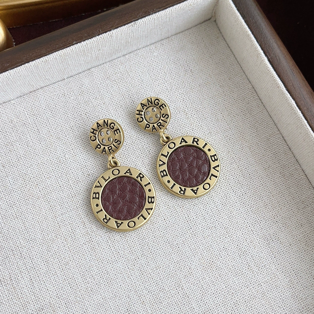 Retro Pearl Earrings, 925 Silver Posts, Light Luxury Vintage Geometric Style