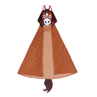 Halloween Children's Horse Head Cloak Children's Day Dance Performance Party Romance Cloak Brown Pony Cartoon Performance