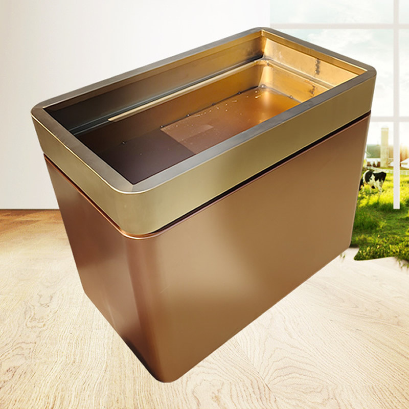 Personalizado al aire libre caja de flores de acero inoxidable cerca al aire libre colocado calle canal de flores rectangular maceta de ventas cama de flores cuadrada