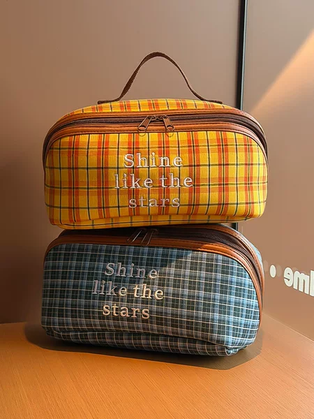 Cosmetic Bag Storage Partition, High-Looking Waterproof Washable Large-Capacity Portable Travel Pencil Bag Storage Bag for Women