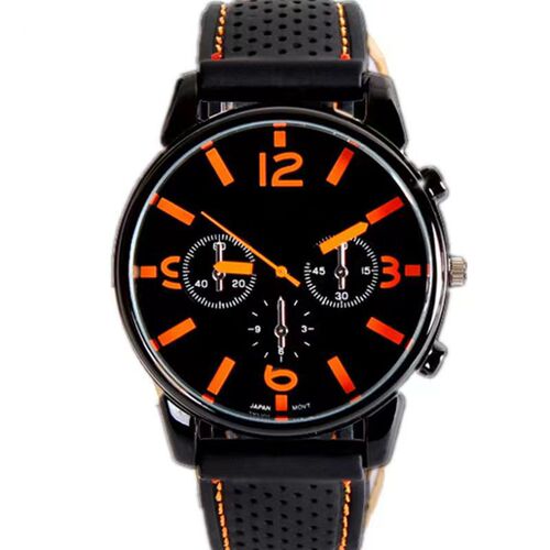 Best-selling GT fashion men's sports watch with car strap silicone band, large dial, wholesale for men