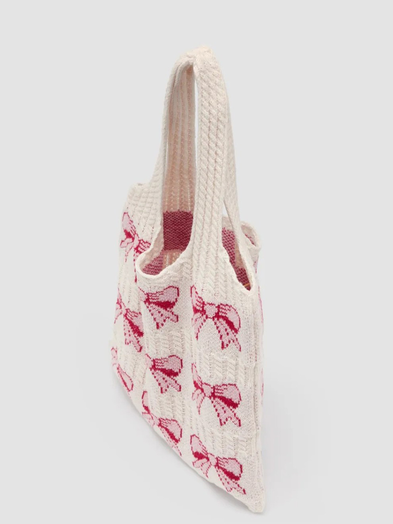 Women's Knitted Shoulder Bag Large Preppy Style Fireworks Pattern_voghion.com