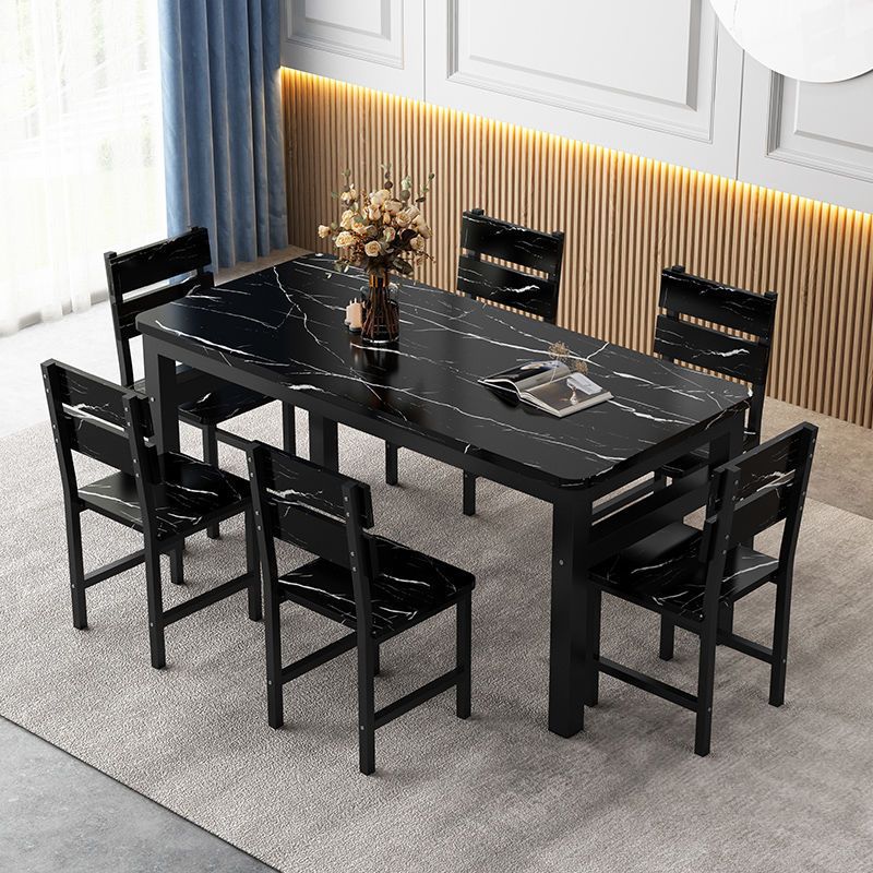 A Set of Simple Dining Tables and Chairs for Small Household Dining Tables, a Simple Dining Table for Restaurants and Rental Houses, a Simple Dining Table and Chair Combination