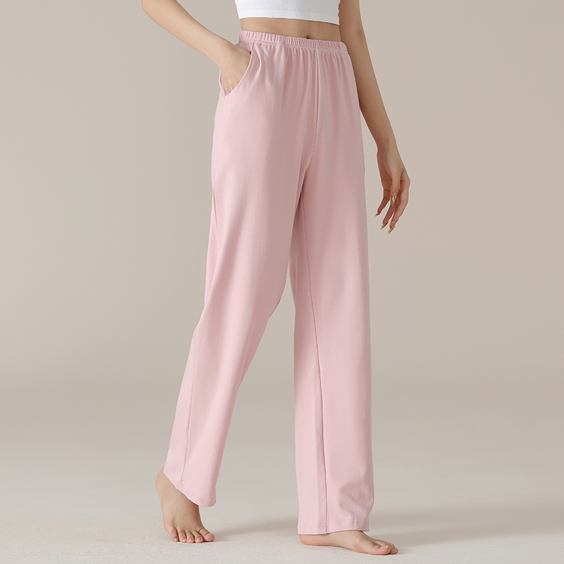 Pantalones de pijama de mujer primavera y otoño pantalones largos de algodón casuales sueltos de moda se pueden usar pantalones caseros de algodón de verano