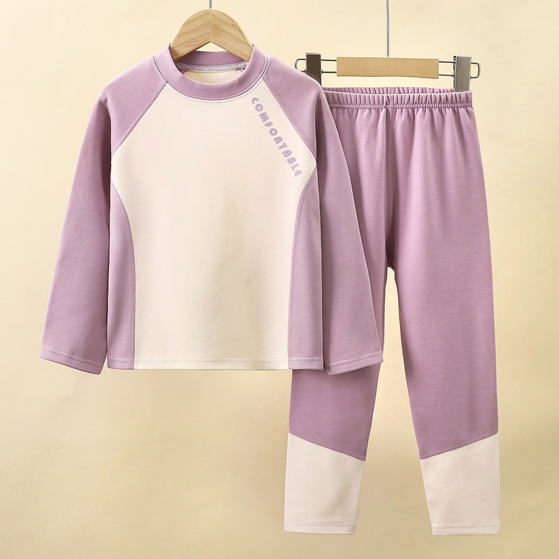 儿童加厚保暖内衣套装男女童秋冬绒家居服中大童睡衣宝宝秋衣裤长|undefined