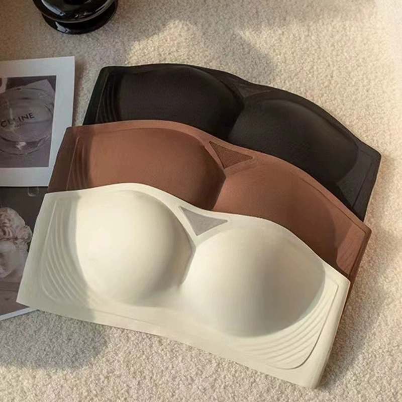 Новое внешнее нижнее белье без бретелек с увеличенной грудью, женское нескользящее нижнее белье пуш-ап с маленькой грудью, большой бюстгальтер без оправы, Южная Корея