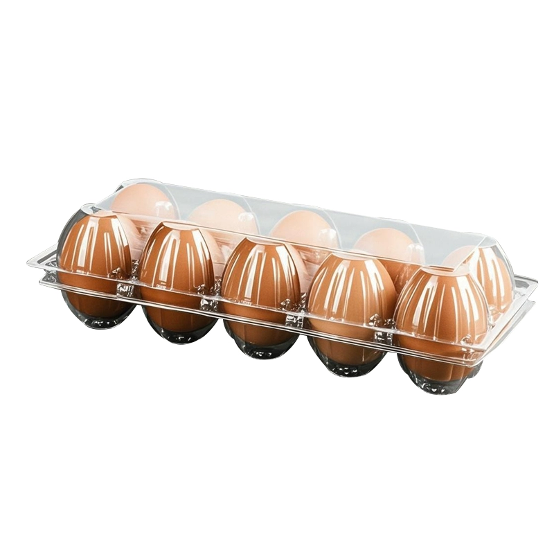 Whole thickened egg packaging box plastic disposable egg tray transparent duck egg skin egg tray 10 pieces